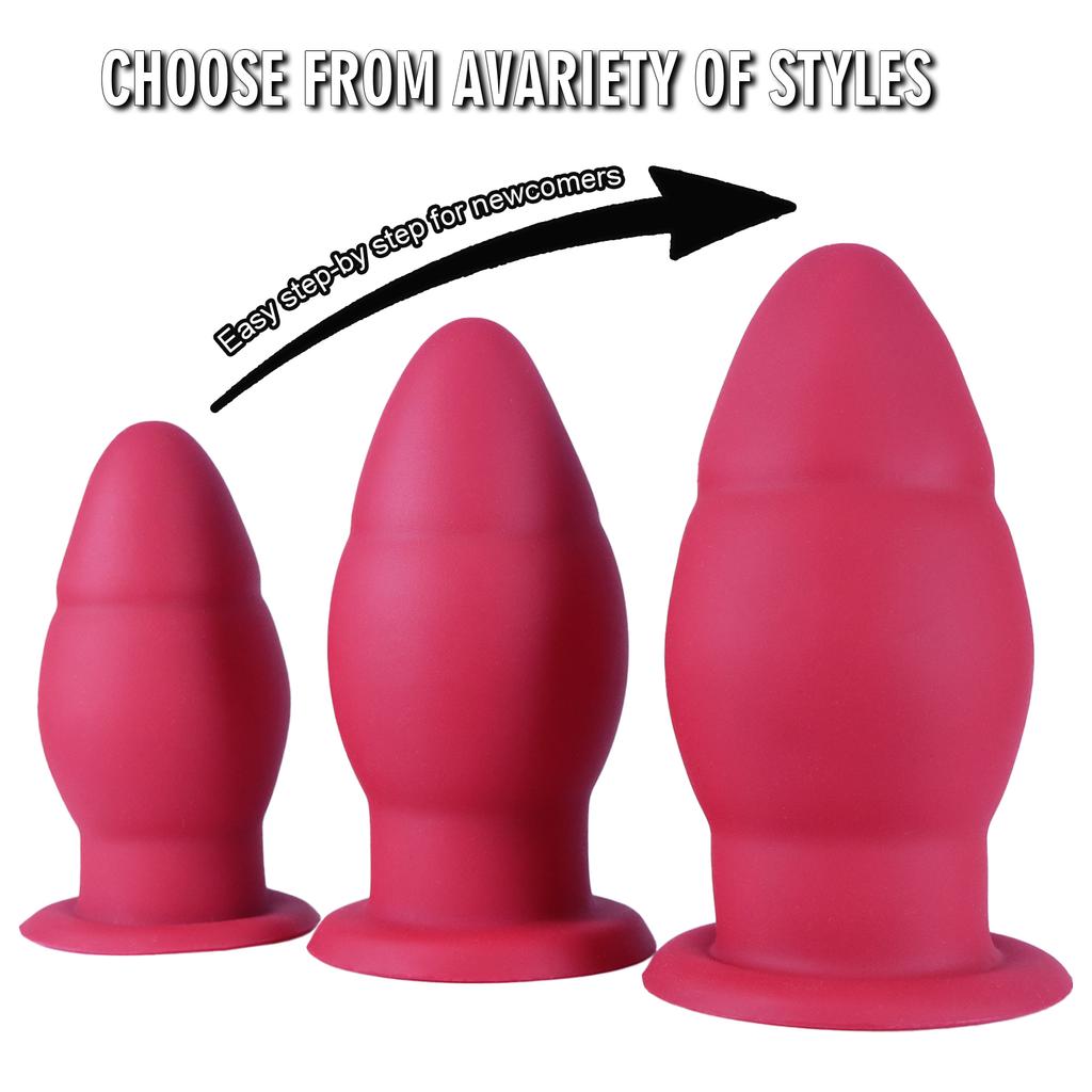 Big Anal Plug Huge Silicone Anal Dialator Trainer Big Beads Balls Large Butt Plugs Expander G Spot Stimulator  Anal Adult Sex Toy for Women Men Gay