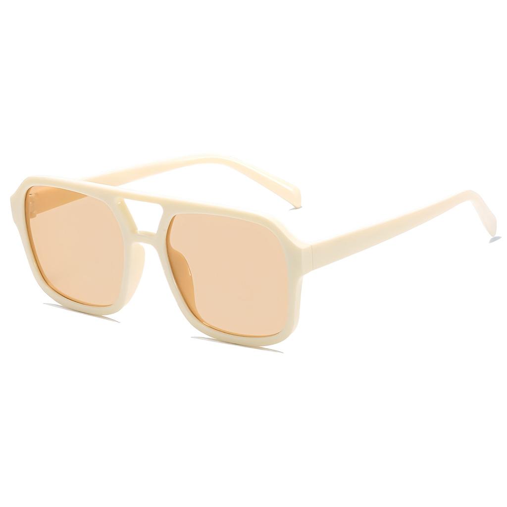 Vintage Square Sunglasses Women Men Double Bridges Sun Glasses Stylish Anti-glare Driving Eyewear Female UV400 Gafas De Sol