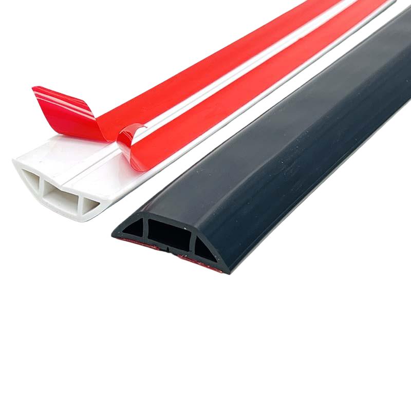 

1PC 1m/39.37in Wire Slot Wire Organizer Cable Cover Extension Wiring Duct Protector Cord Protector Floor Cord Cover Power Cable 1mx4cm чёрный