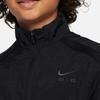 Nike Casual Sports Suit Air Solid Logo Embroidered Zipper Long Sleeve Jacket Pants Kids Suit Black DX5134-010