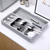 Knife Holder Cutlery Organizer Storage Tray Expandable Organizer Multipurpose Kitchen Drawer Spoon Knife Fork Holding Flatware