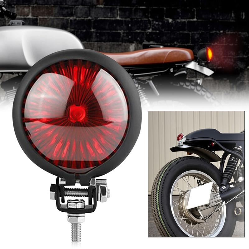 Motorcycle 12V LED Tail Light Rear Brake Stop Lamp Taillight For Harley Chopper Bobber Cafe Racer BIKE