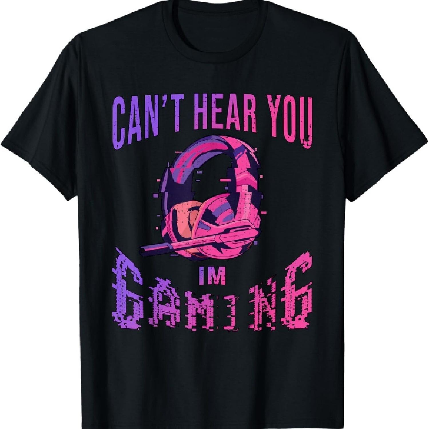 

Can t Hear You I m Gaming - Vaporwave Aesthetic T-Shirt S