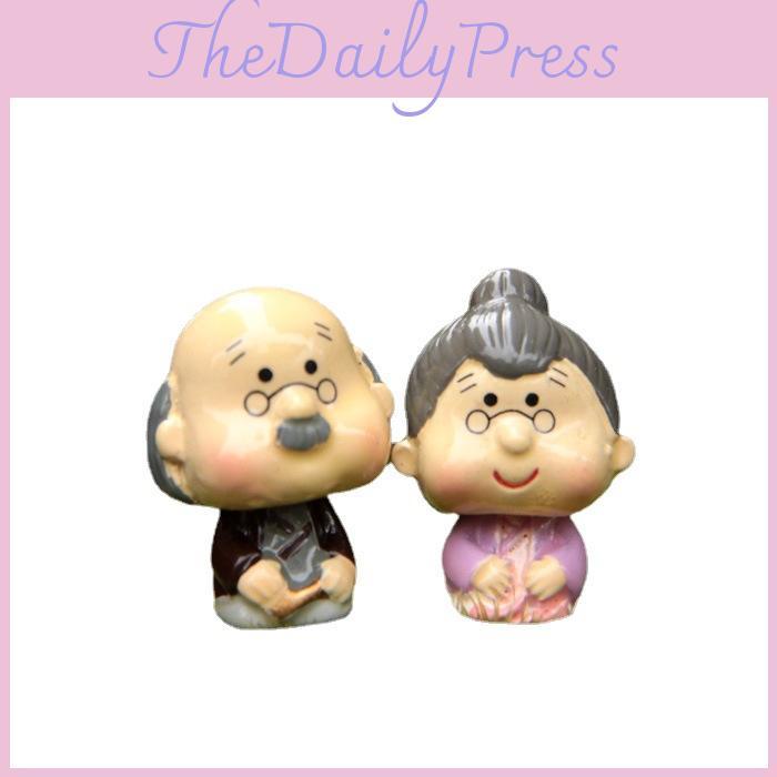 Cartoon Grandpa Cute Grandma Mini Model Ornament For Decoration Gardening
