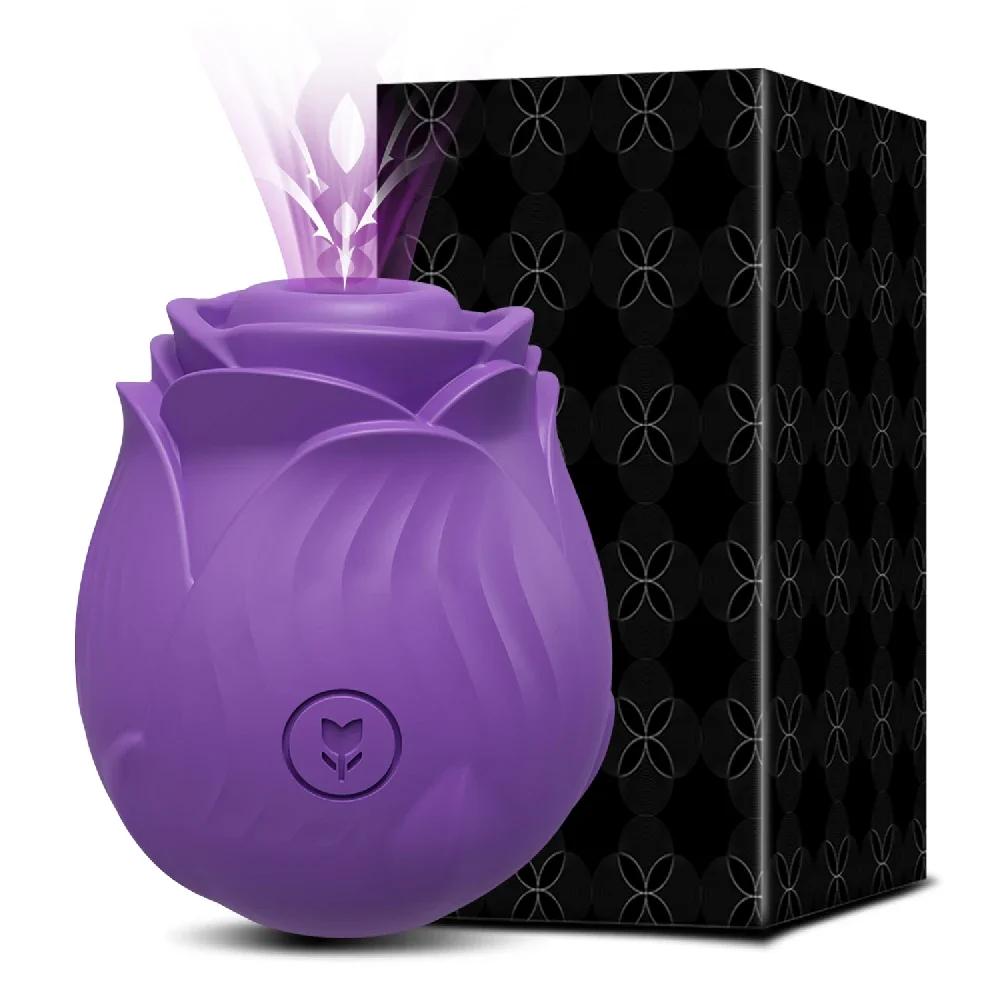 Rosen-Saugvibrator für Frauen Klitoris-Stimulator G-Punkt Stoß-Dildo Vibrator Weiblicher Masturbator Massage Erwachsenes Sexspielzeug