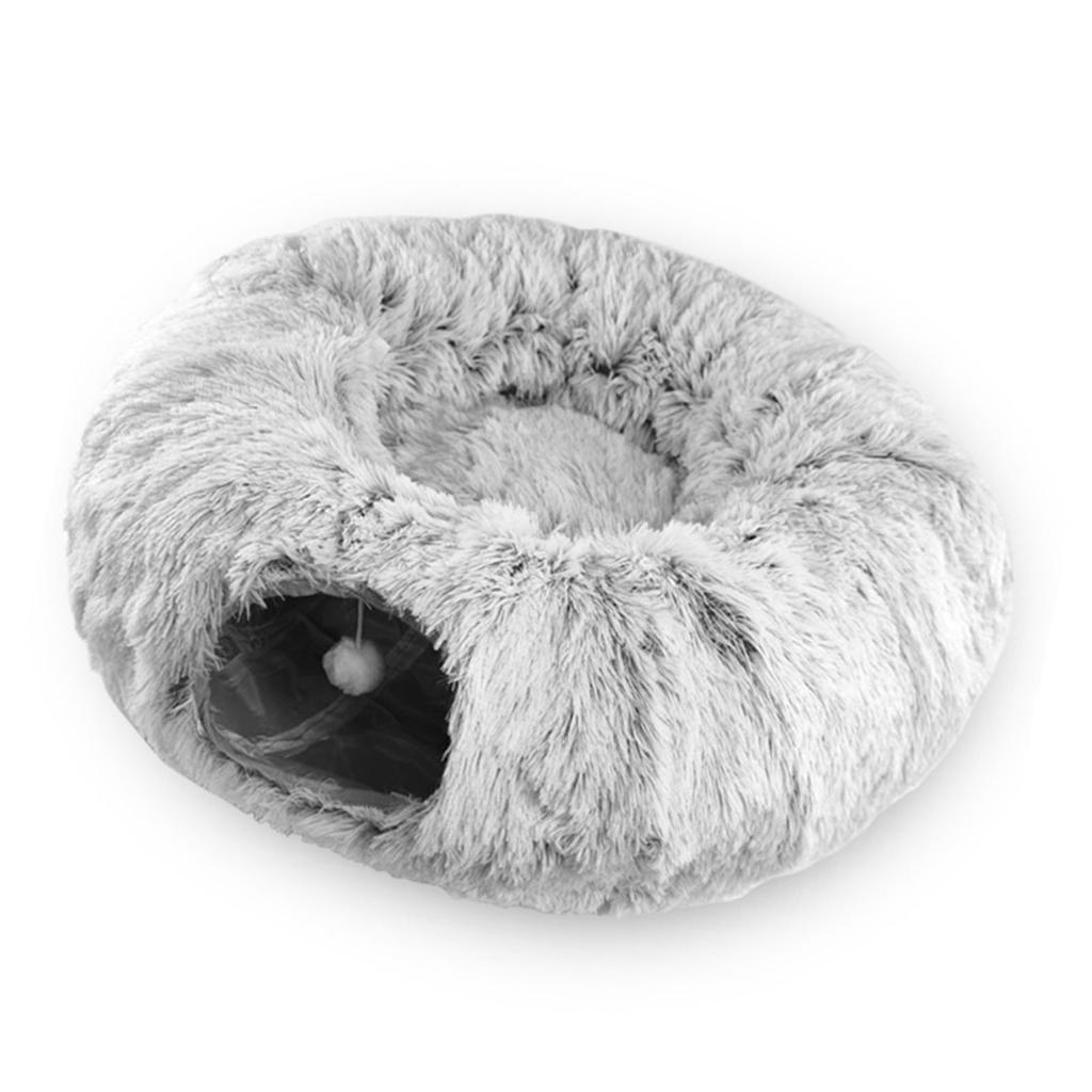 Cat Tunnel Bed  Peekaboo Cat Cave  Cat Tunnel Toy   Winter Warm Foldable Plush Pet Bed for Cats   Multifunctional