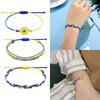 Multilayer Braided Ukrainian Flag Bracelet Adjustable Daisy Bracelet Handmade Boho Braided String Bracelet Universal