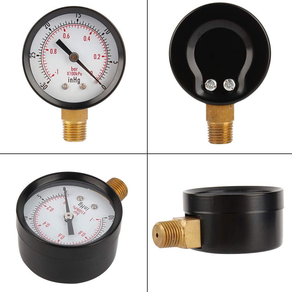 VGEBY Vacuum Meter Mechanical Manometer Low Pressure Gauge 2 Vacuum Pressure Gauge Double Scale