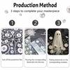 Halloween ghost pearl painting art kit handmade diy home decorations floral pattern wall decor craft supplies gift ideas