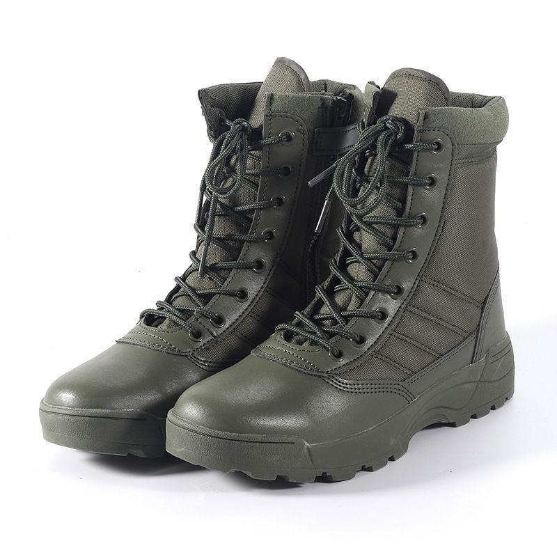 Fashion High-Performance Tactical Boots for Men Black Waterproof Outdoor Hiking Boots Anti-Slip Military Boots
