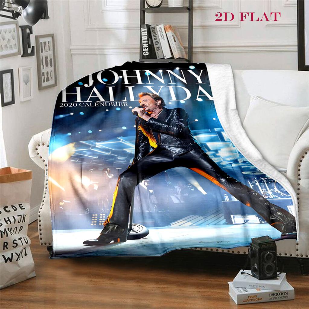 Johnny Hallyday: Rock Legend Live blanket Soft and comfortable sofa blanket Office rest blanket Machine washable sheet