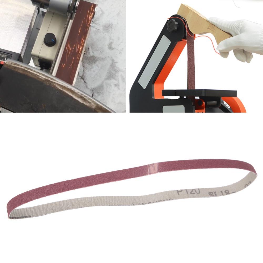 10pcs 100 Grit Abrasive Bands 533 x 9mm Sandpaper Sander Belts Durable Sanding Belts Metal Grinding
