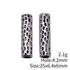 Hammered Texture Tube Spacer Beads Alloy Loose Beads For DIY Bracelet Dreadlocks Hair Braiding Jewelry Making Parts
