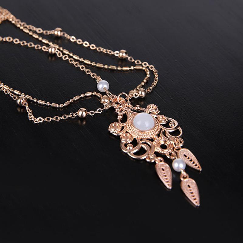 Vintage Hollow Geometry Flower Head Chain Hairbands Bride Hair Accessories Women Layered Tassel Headband Party Ornaments