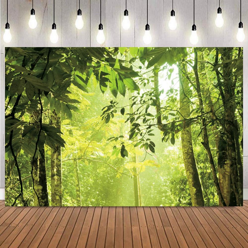 Tropical Jungle Greenery Palm Grove Background Spring Rainforest Nature Scene Adventure Camping Portrait Photography Backdrop8