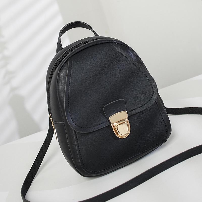 Mini Mochila Feminina Mochila de Couro PU Mochila Escolar Bolsa de Mão Bolsas de Ombro