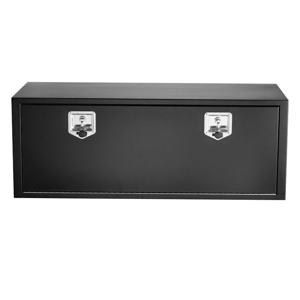Underbody Truck Tool Box, 1219 x 457 x 457 mm Heavy Duty Steel Trailer Storage Box with Lock & Keys, Waterproof Trailer Storage Organizer Under Body
