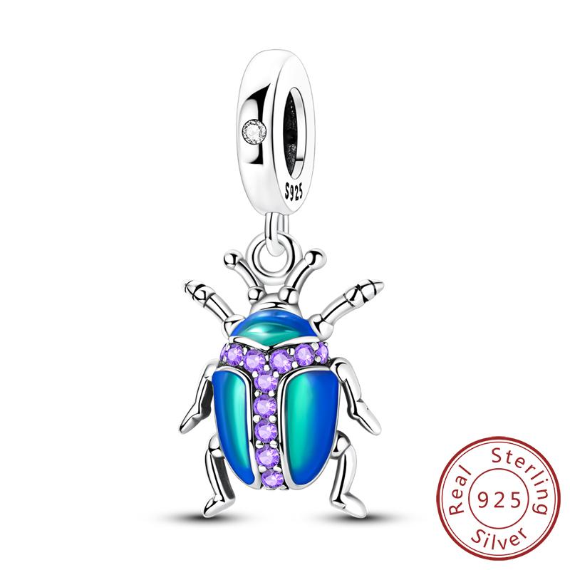 Original Charms Bead Copper Apple Skull Butterfly Flower Cat Starry Sky Charm Fit Bracelet Pendant Diy Jewelry Gift