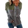 QICED Women's Fashion Casual Long Sleeve O-Neck  Blouses & Shirts