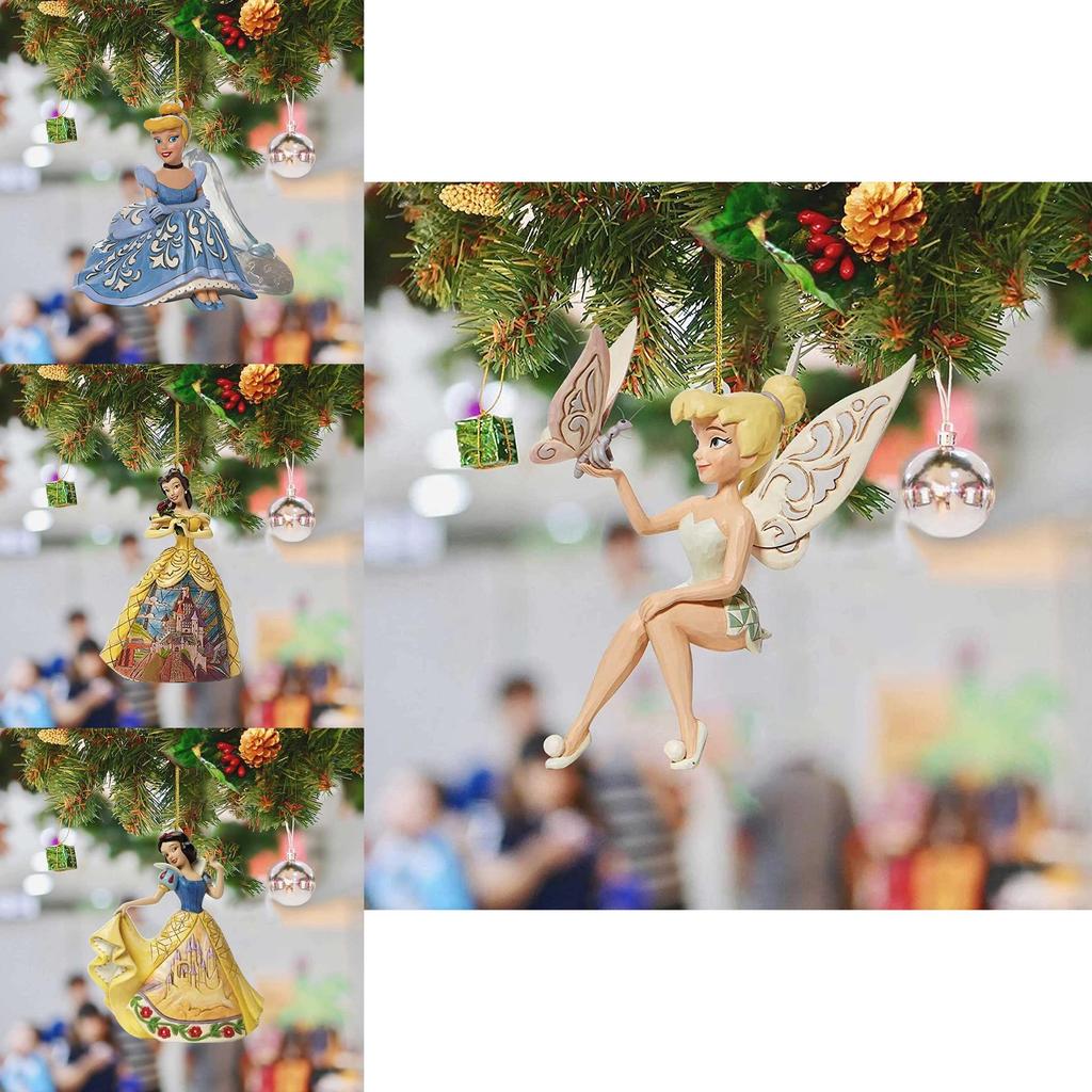 Delightful Snow White Ariel Belle Rapunzel Acrylic Pendant Ornaments Xmas Tree Decor