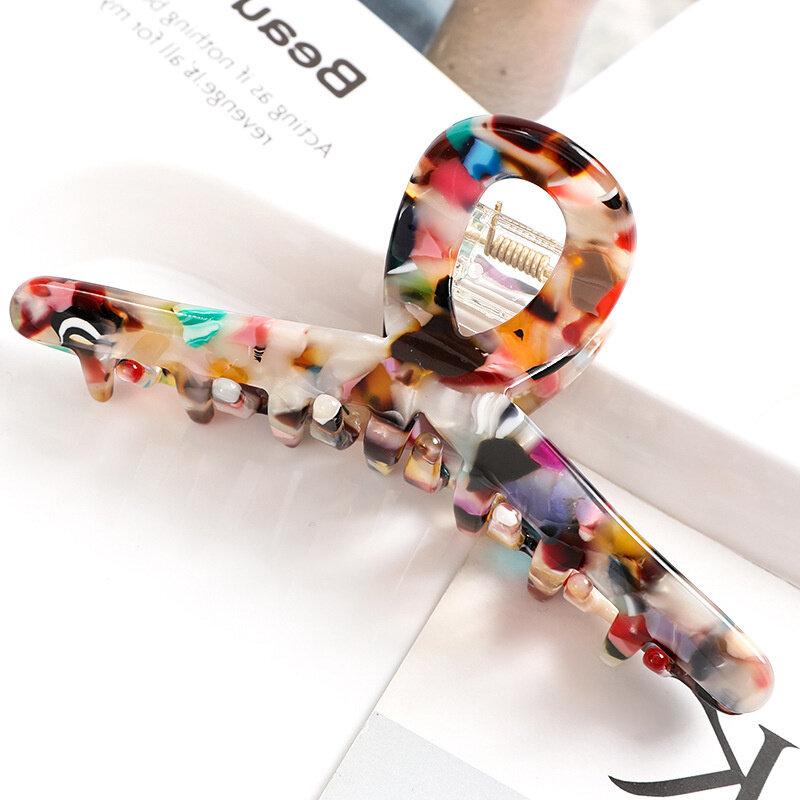 

Уксусная кислота Мрамор текстурированный волос коготь ацетат женские волосы коготь мода темперамент заколки акула краб клипсы аксессуары для волос