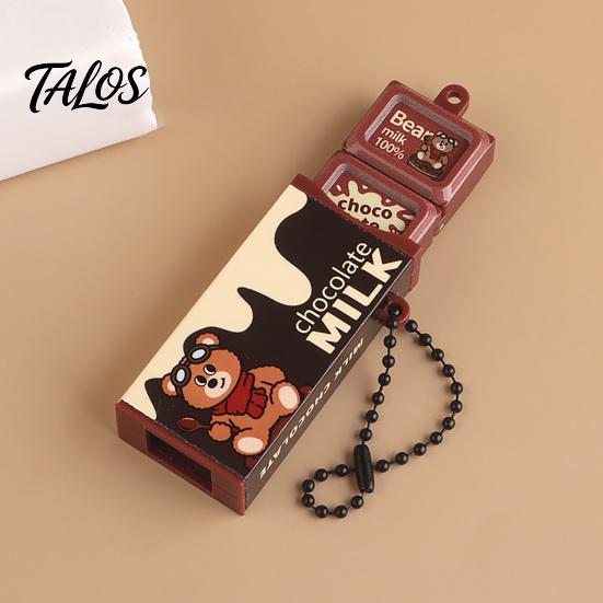 Snap Chocolate Toy Simulated Keychain Pendant, Stress Relief Pendant with Ball Chain, Hanging Decorative Accessory for Backpacks Handbags Fake