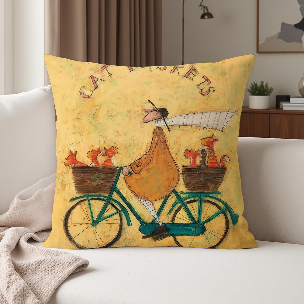Ssam Toft Art Pillow Case Suitable For Bedrooms Living Rooms Cars Home Decoration