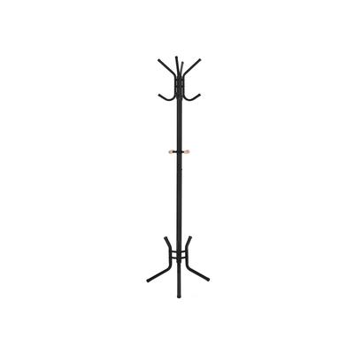 Stylish Metal Coat Rack Stand Hanger 12 Hooks 176 Cm Black