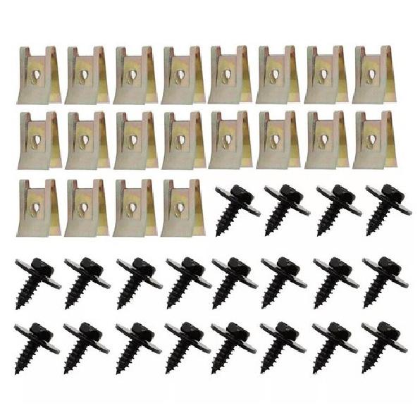 Metal Car Screw Body Fender Bumper Retainer U Nut Clips Gasket Fastener (40 Pcs)