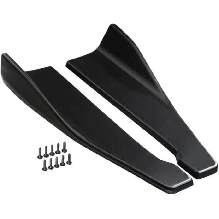 

Пара накладок на задний бампер автомобиля, универсальный спойлер на боковую юбку, защита угла, накладка на бампер, обвес (Углеродное волокно) чёрный