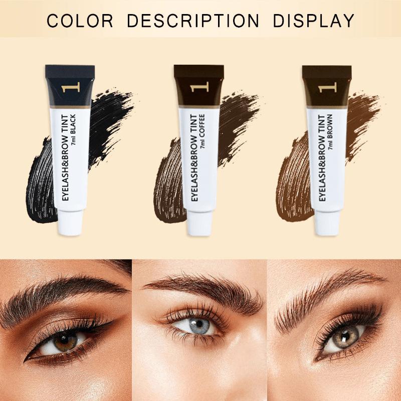3-color Eyebrow Tinting Kit Available In Black, Brown, and Coffee. Waterproof, Quick-drying, and Long-lasting Makeup Eyebrow Tint