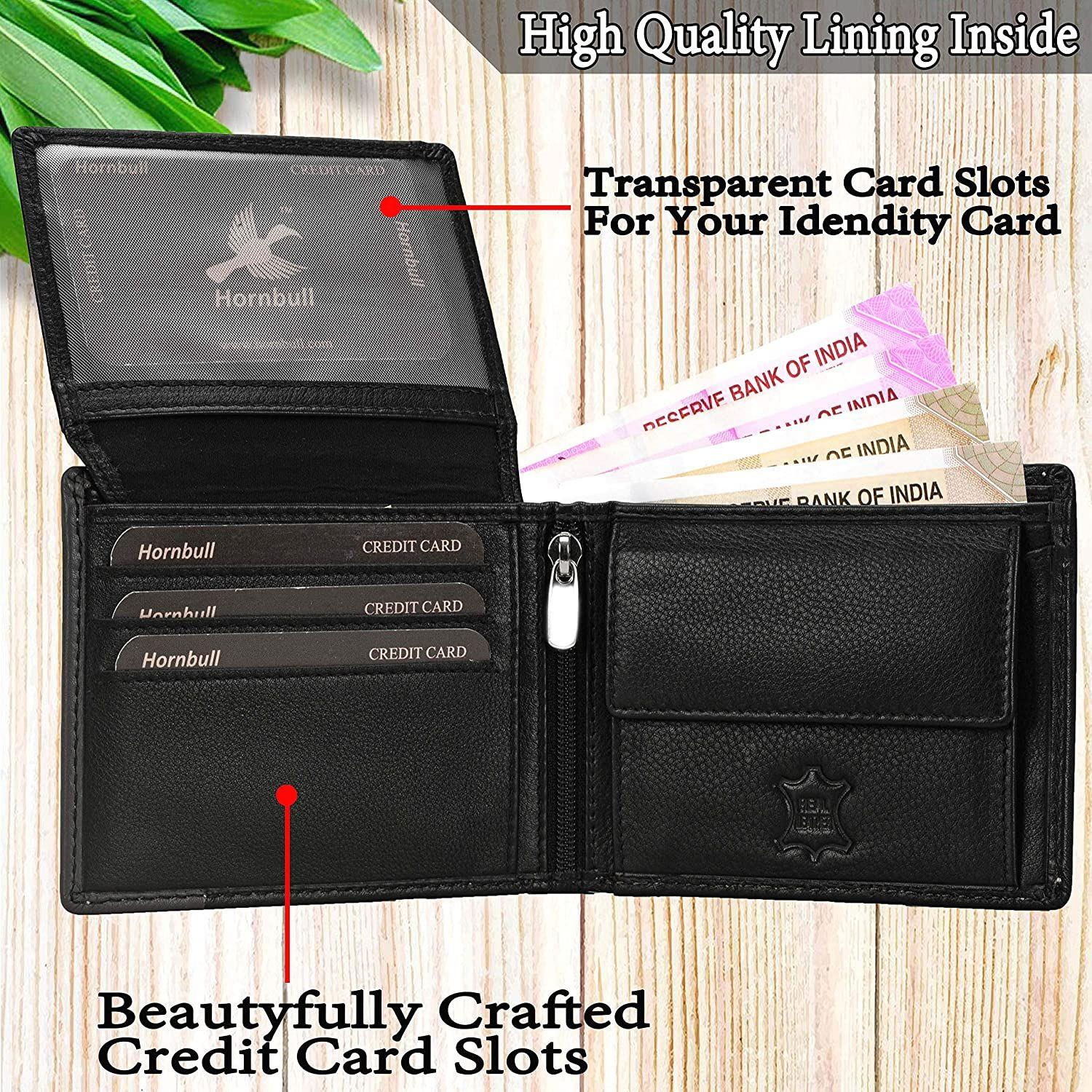 Мужской бумажник Stella Aqua с RFID-блокировкой из кожи синий — фото 3