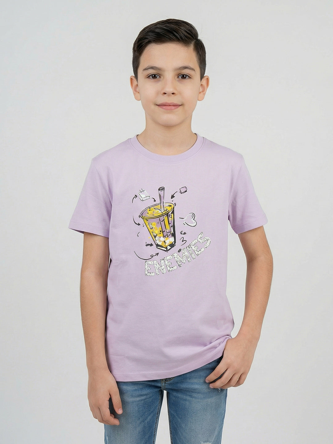 Monte Carlo Boy Regular Fit Lavender Tshirt 4-5 Years