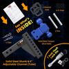 Adjustable Trailer Hitch, 2' Receiver, 6' Drop/Rise, 2' & 2-5/16' Ball, 21,500 GTW, Anti-Theft Locking Pins