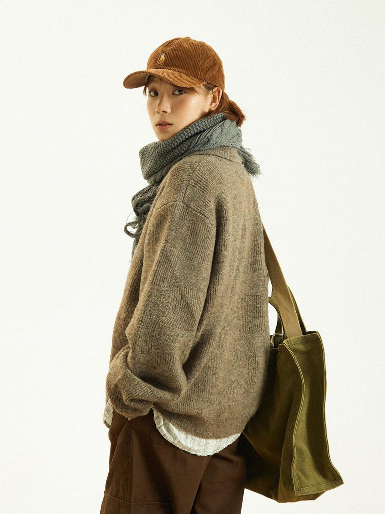 Unisex Japanese Knit Cardigan Jacket for Autumn/Winter - Heavyweight, Versatile, Loose Style