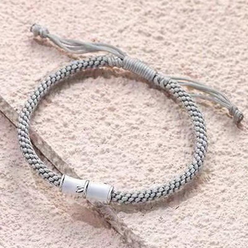 Fashion Lucky Bamboo Couple Bracelet for Women Men Simple Adjustable Braided Rope Bracelet Handmade Jewelry Valentine's Day Gift