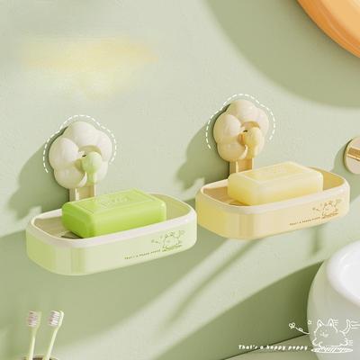 Blume Saugbecher Wandmontierte Badezimmer Seifenablage Ohne BohrenAbnehmbare Saugbecher Seifenablage