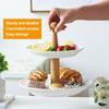 Wood Cake Plate Stand 3 Tier Desserts  Holder New Tiered Tray  Wedding Party