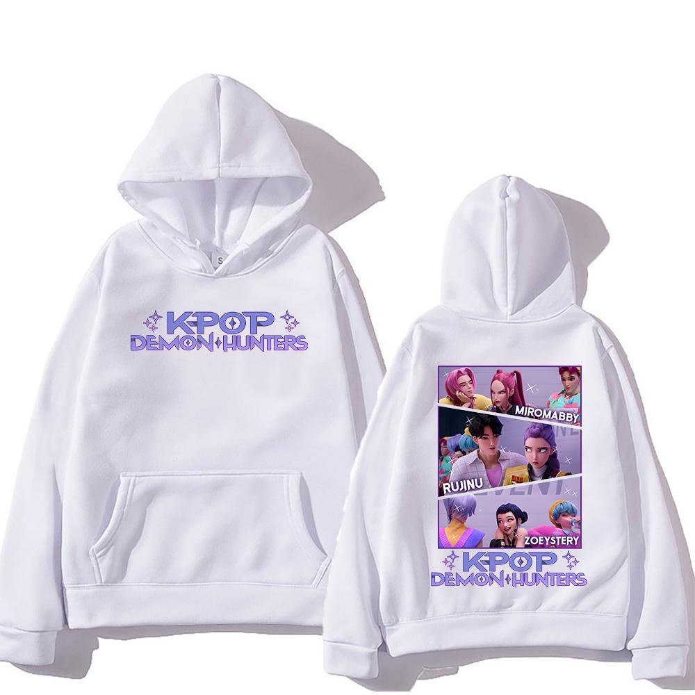 

Kpop Охотники на демонов HUNTRIX Saja Boys Толстовки Повседневный подарок Свитшот Женщины Мужчины Уличный стиль Пуловеры Длинный рукав S
