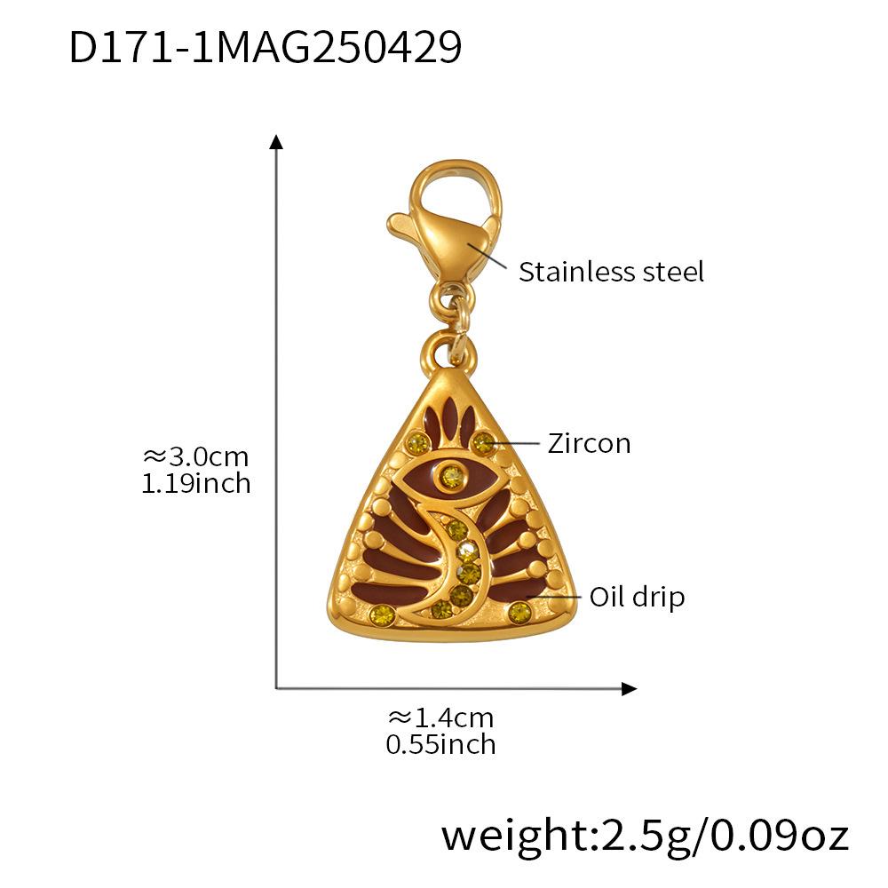 Summer Colorful Stainless Steel Devil s Eye Necklace Bracelet Set Mystery Glazed Vacuum Furnace Plating Fashionable