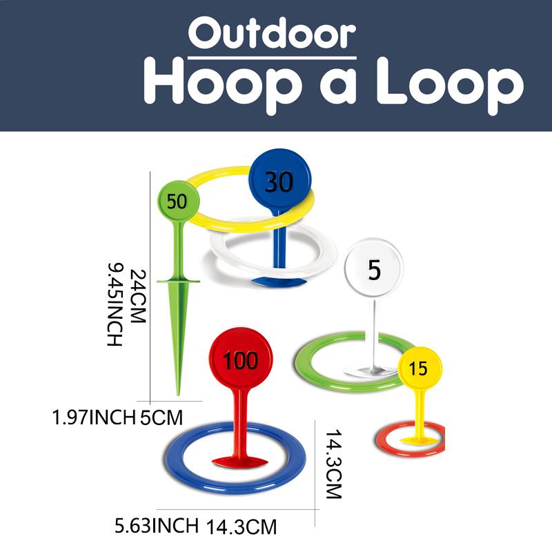 Kids Plastic Ring Toss Game Set for Outdoor Lawn And Beach Yard Games Perfect Carnival Party Favors And Gifts