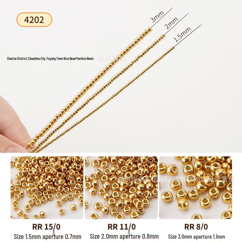 1.5mm-3mm Metallic Texture Miyuki Rice Beads for Embroidery DIY Accessories