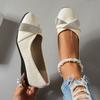 Mom Flat Bottom Shallow Mouth Round Head Annual Shoes Casual Shoes One Pedal Rhinestone Fashion New Single Shoes Women's Large Size