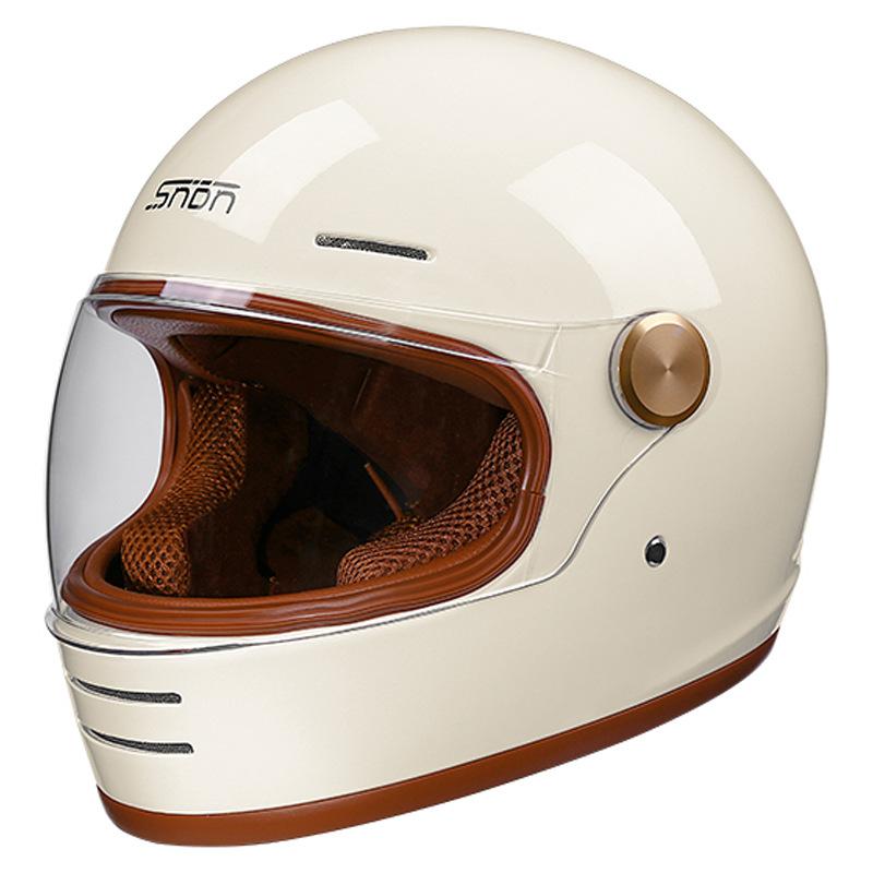 Full-Face Retro Helmet with Bluetooth - DOT Certified Off-Road Safety Gear, Durable Unisex Design