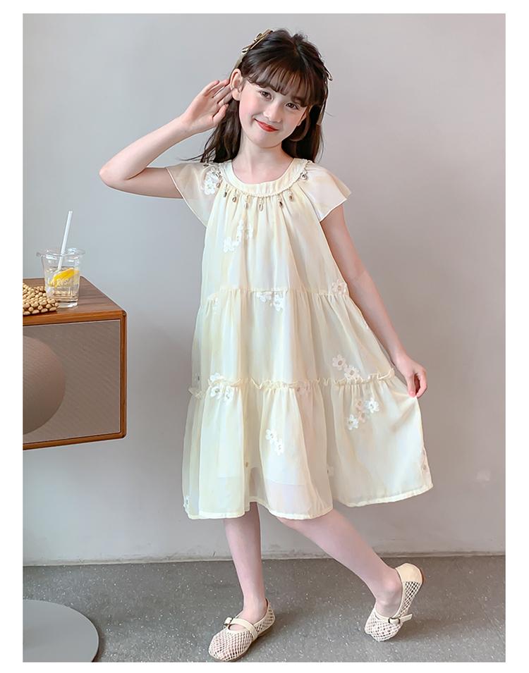 Girls' Dress Summer Dress New Summer Chiffon Elegant Princess Dress Summer Thin Girl Children's Dress