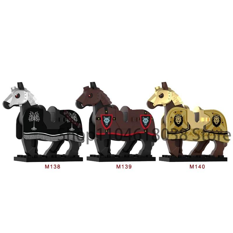 Medieval Castle Soldier Action Figures Building Block Empire Templars Lancer Warrior Militia Helmet Shield Sword Bow Toy Gifts