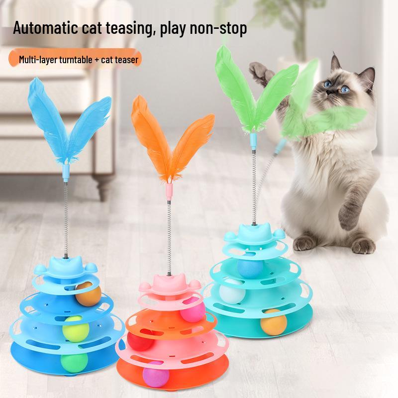 

Cat Windmill Toy: Automatic Teasing Ball and Bite-Resistant Stick for Kittens