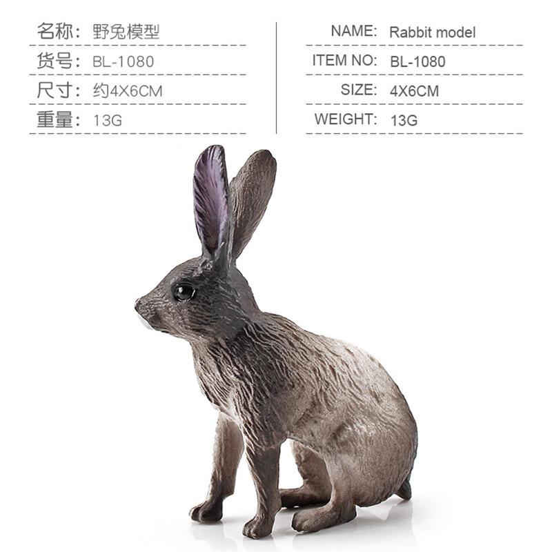 Mini Rabbit Lifelike Figurine Crafted From Durable Pvc For Farmhouse Lovers Decor