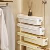 [Minimalist Design] Wall-Mounted 3-in-1 Plastic Storage Organizer for Underwear, Socks, and Accessories - Portable Hanging Closet Shelf with Drawers