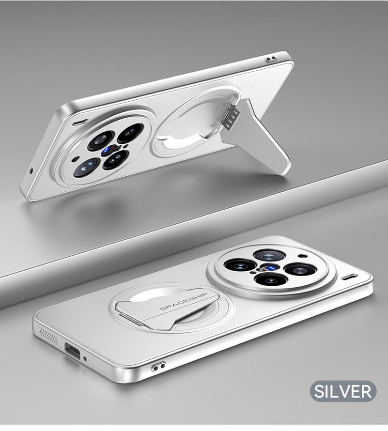 Skin-like Frosted Feel Car Invisible Magnetic Stand Holder Case For VIVO X200 Ultra X200 FE X200s X200 Pro X100 pro X100s Cover